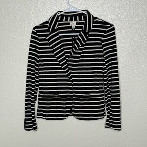 a new day Black and Cream Striped Blazer XS